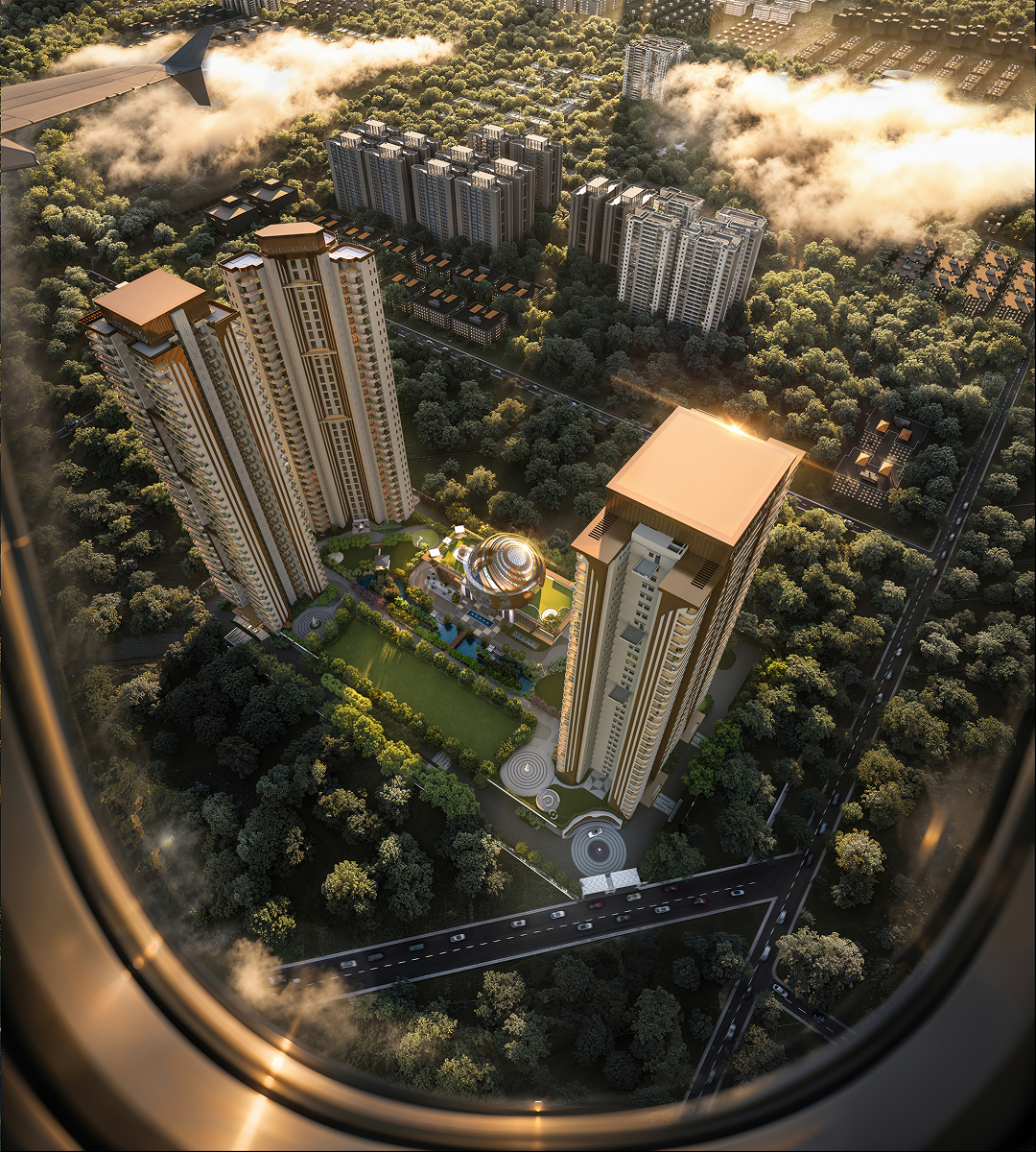 Aerial view of Chintamanis, Sector 103, Dwarka Expressway